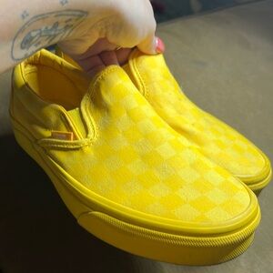 Yellow checkered vans